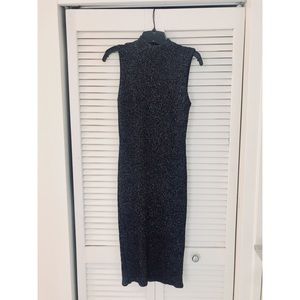 Forever21 black sparkles midi dress